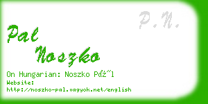 pal noszko business card